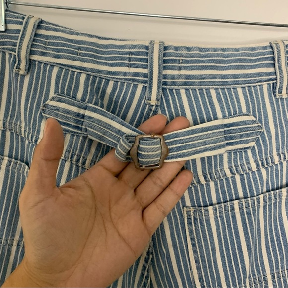 New Closed Denim Kathy light blue pinstripe high rise wide leg jeans Size 29 - Picture 5 of 8